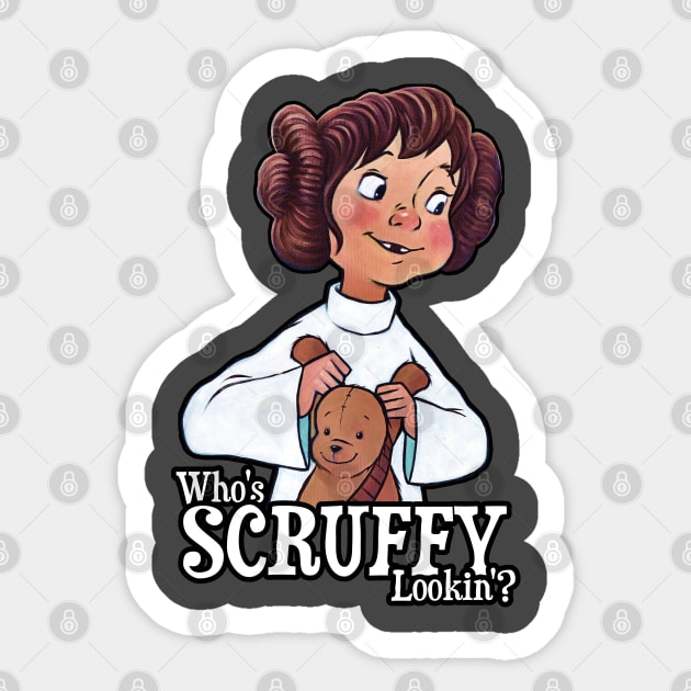 Who's Scruffy Looking? Sticker by Art By James Hance